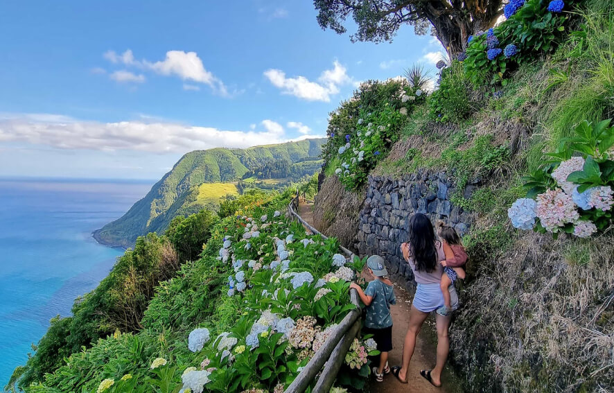 Sao Miguel Azoren mit der Familie