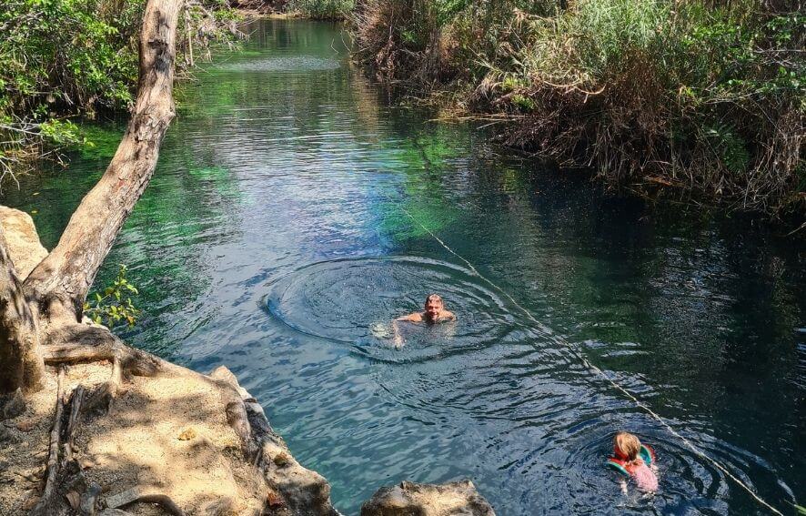 Tulum mit Kind