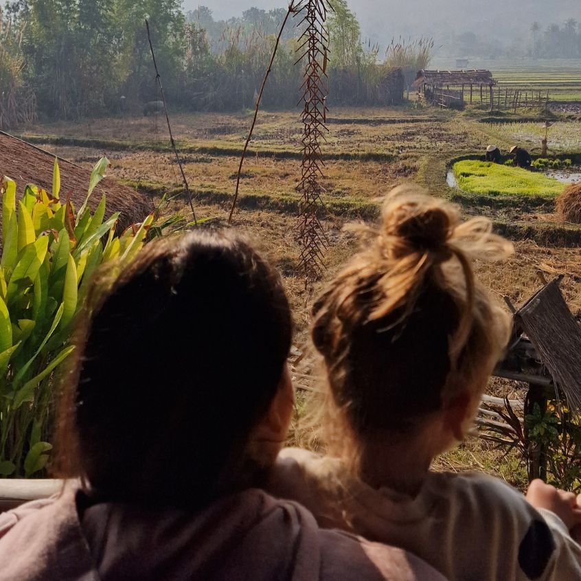 Laos mit Kind bereisen Backpacking