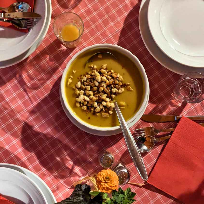 Hausgemachte Kürbissuppe