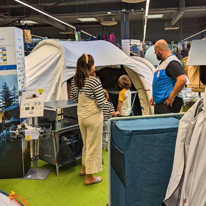 Decathlon Beratung Outdoor Reiseausrüstung Zelt
