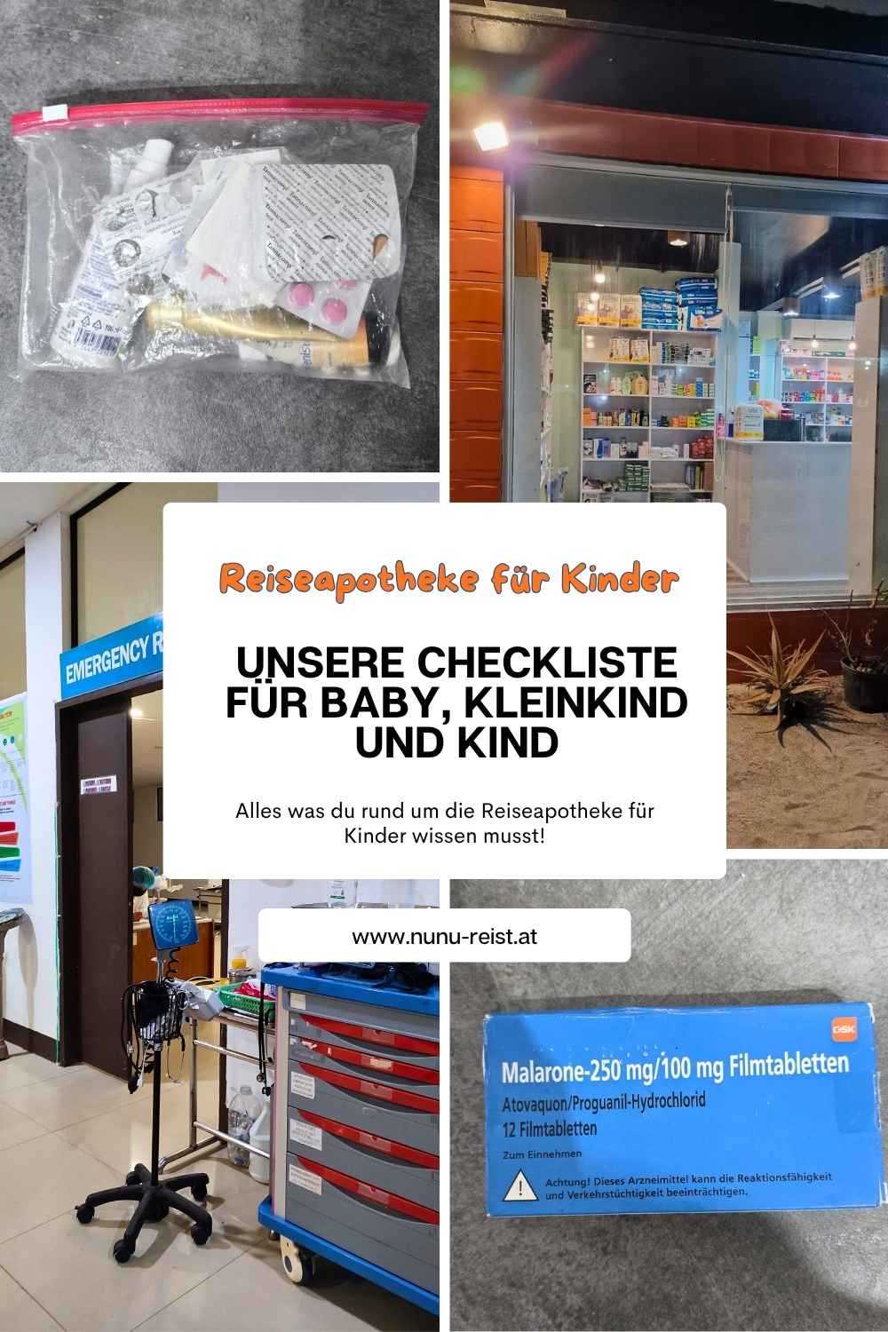 Reiseapotheke für Kinder Pin