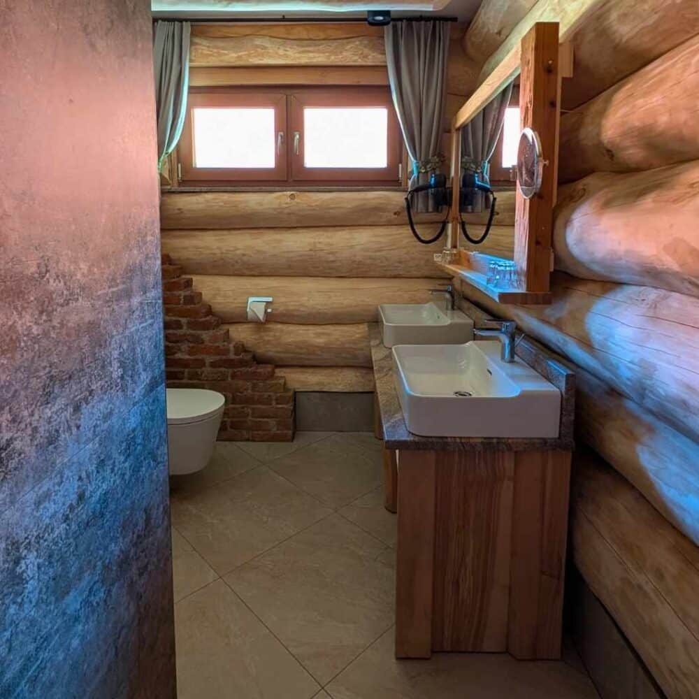 Wildpark Hochrieß Lodge Badezimmer