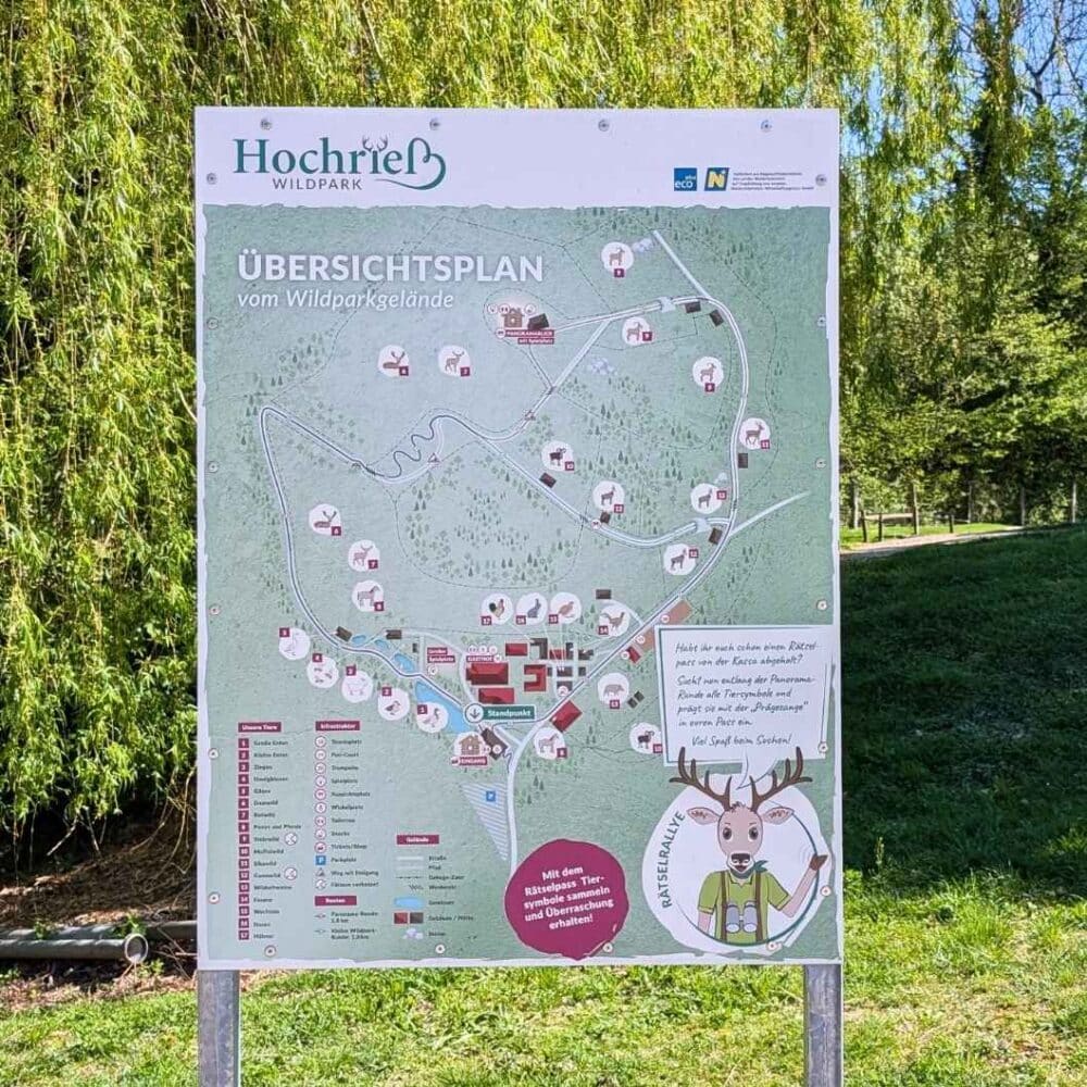 Wildpark Hochrieß Übersichtsplan